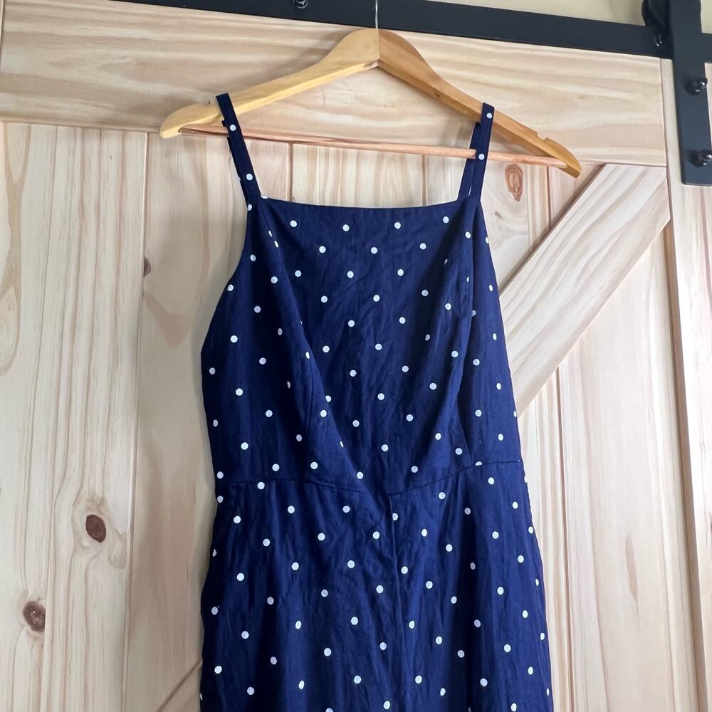 Old Navy Women's S Navy Polka Dot Wide Leg Jumpsuit - Picture 3 of 9